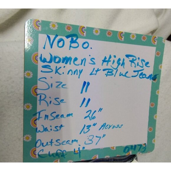 NOBO High-Waisted Skinny Fit Denim Jeans for Women w/ Button Fly Closure Size 11 - Picture 10 of 15